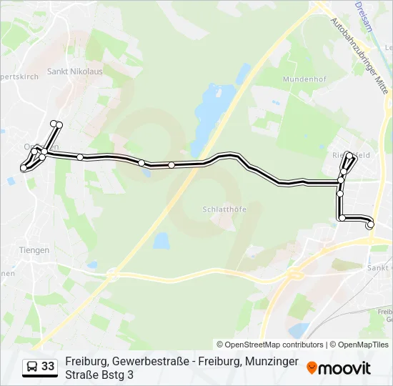 33 Bus Line Map