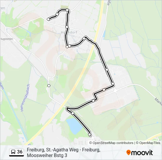 36 Bus Line Map