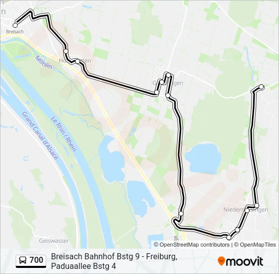 700 Bus Line Map