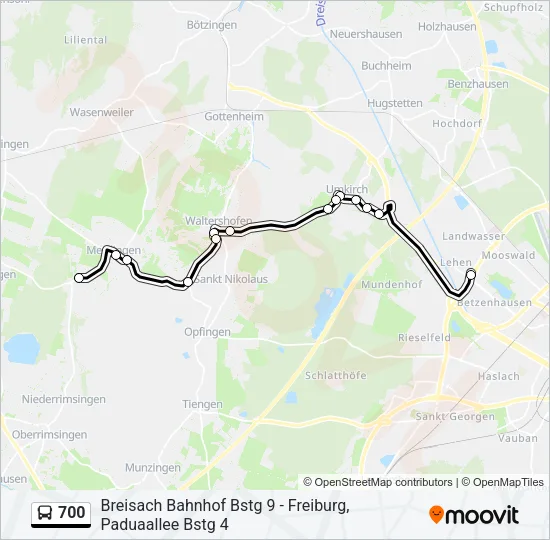 700 Bus Line Map
