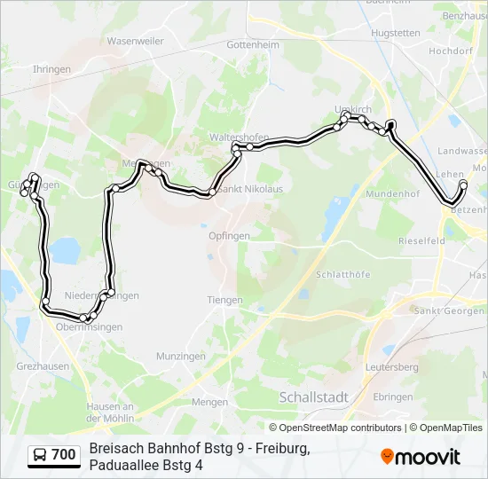 700 Bus Line Map