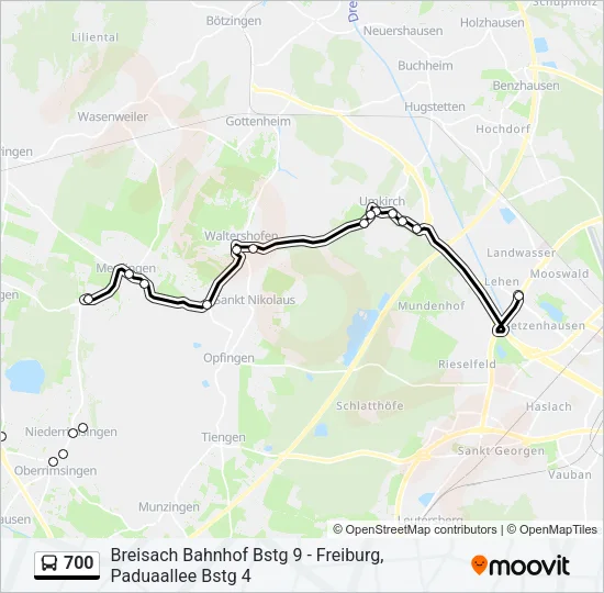 700 Bus Line Map