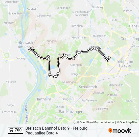 700 Bus Line Map