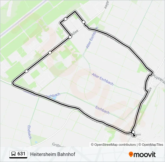 631 Bus Line Map