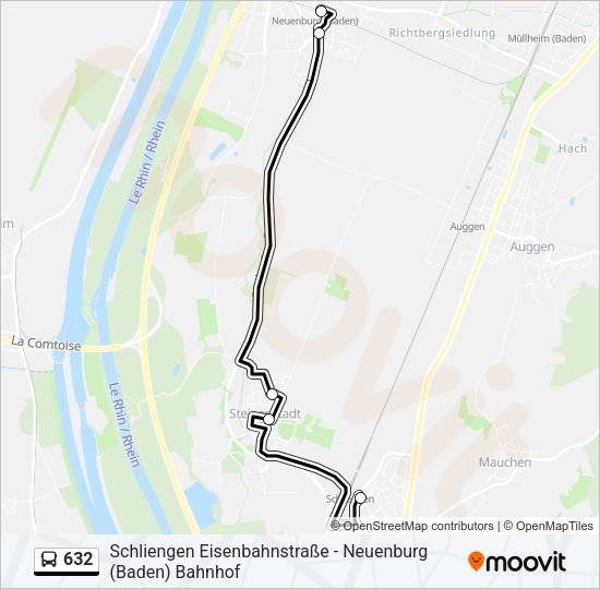632 Bus Line Map