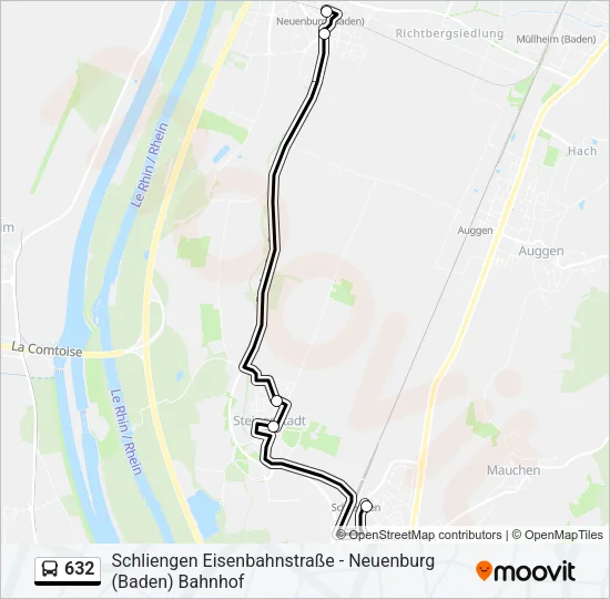632 Bus Line Map