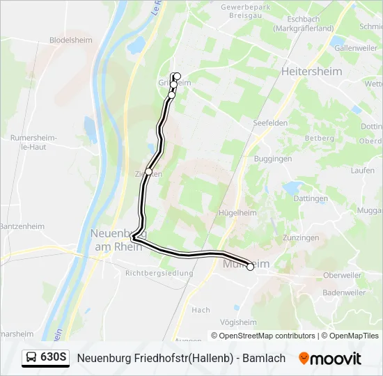 630S Bus Line Map