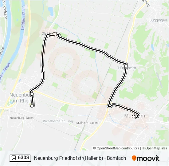 630S Bus Line Map