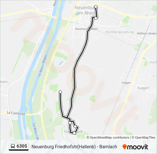 630S Bus Line Map