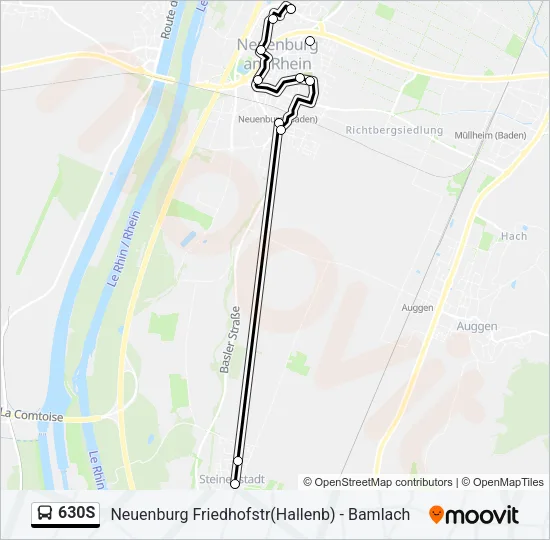 630S Bus Line Map