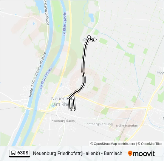 630S Bus Line Map