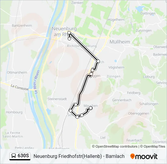 630S Bus Line Map