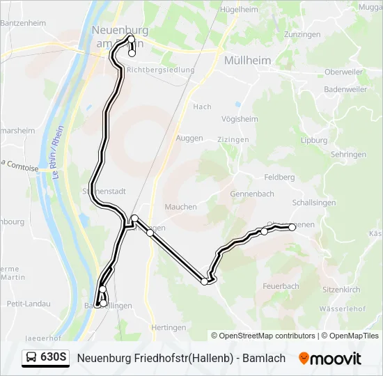 630S Bus Line Map
