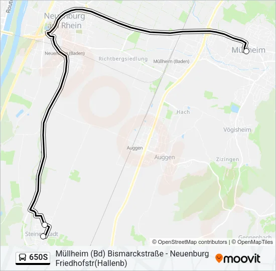 650S Bus Line Map
