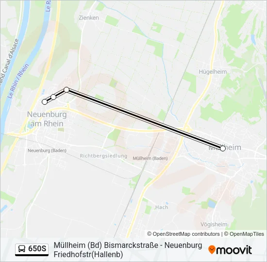 650S Bus Line Map