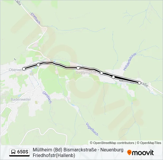 650S Bus Line Map