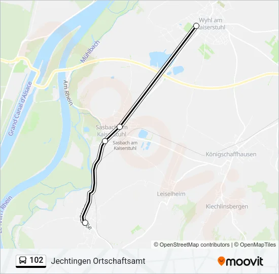 102 Bus Line Map
