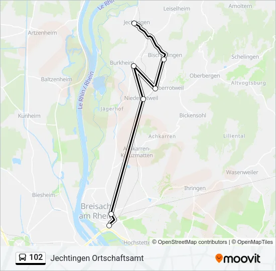 102 Bus Line Map