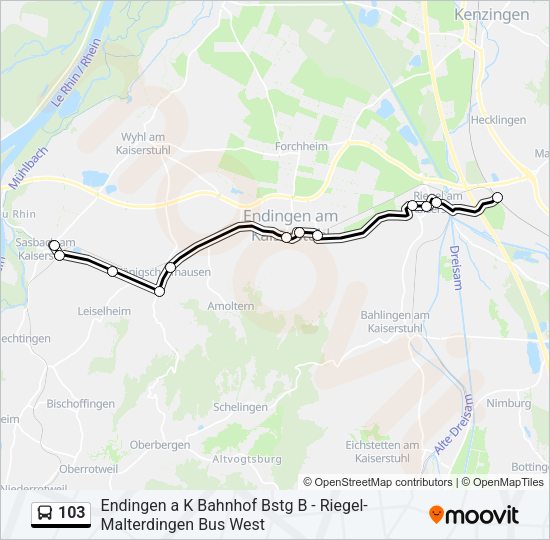 103 Bus Line Map