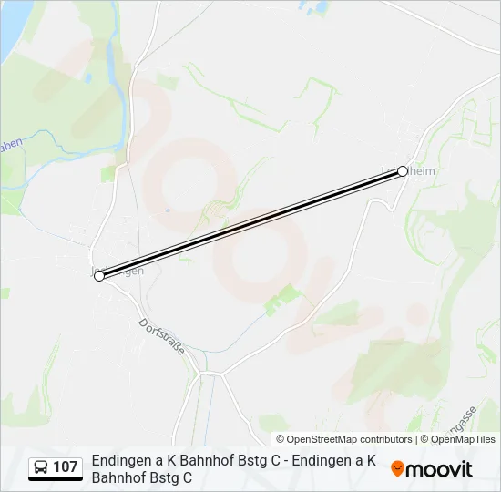 107 Bus Line Map