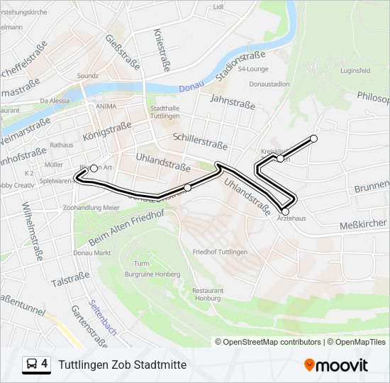 4 Bus Line Map