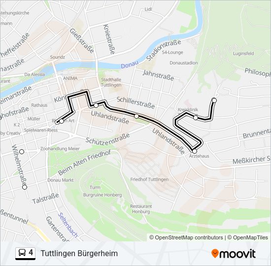 4 Bus Line Map