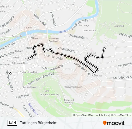 4 Bus Line Map