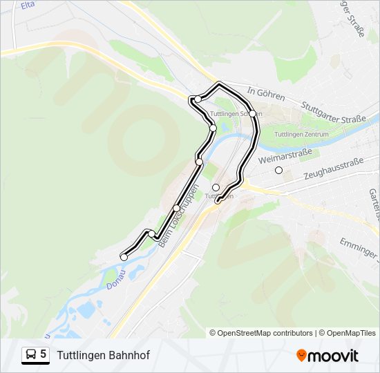 5 Bus Line Map