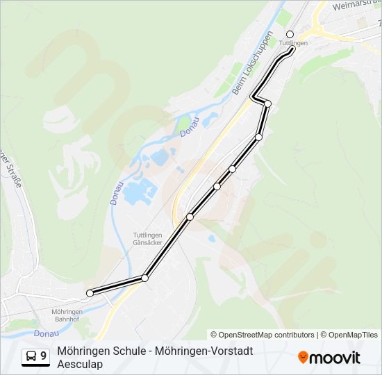 9 Bus Line Map