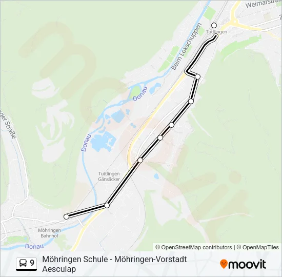 9 Bus Line Map