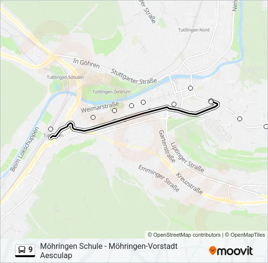 9 Bus Line Map