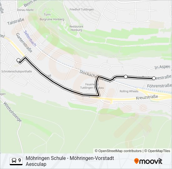 9 Bus Line Map
