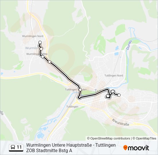 11 Bus Line Map