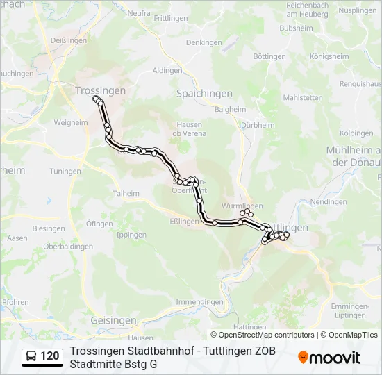 120 Bus Line Map