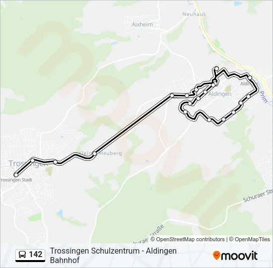 142 Bus Line Map