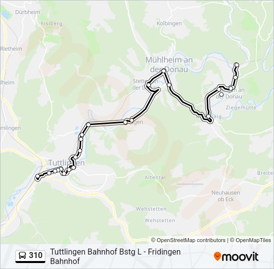 310 Bus Line Map