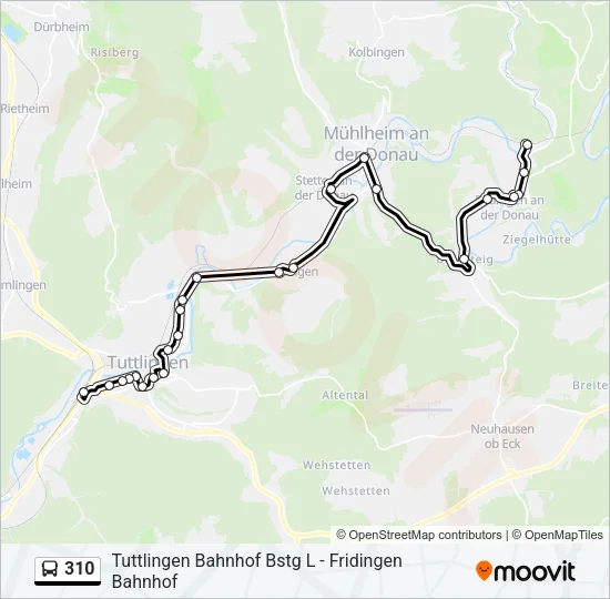 310 Bus Line Map