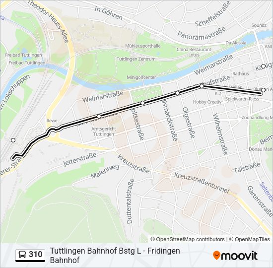 310 Bus Line Map