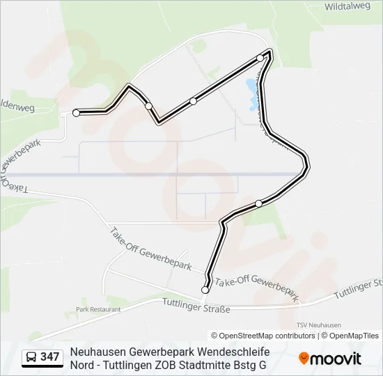 347 Bus Line Map