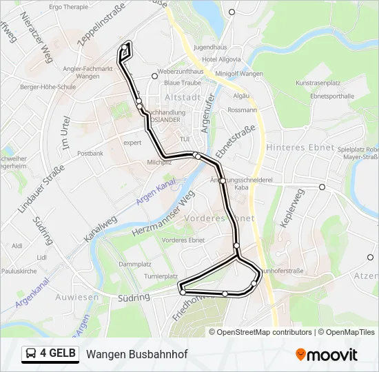 4 GELB Bus Line Map