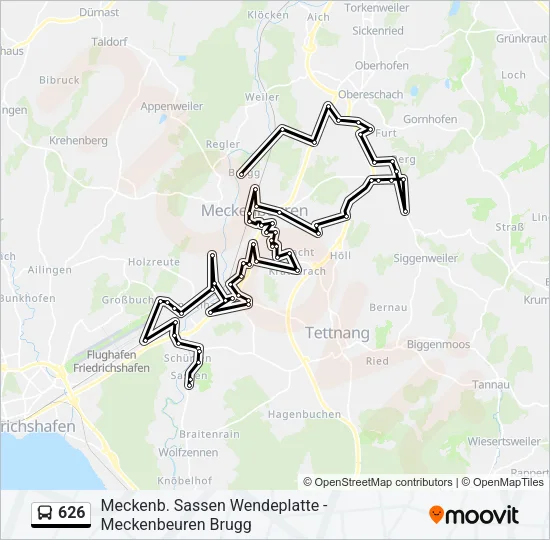 626 Bus Line Map
