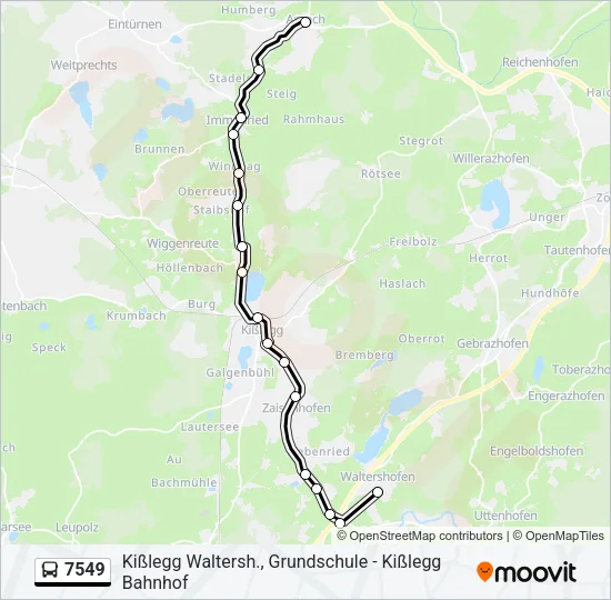 7549 Bus Line Map