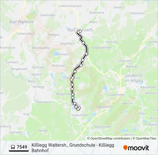 7549 Bus Line Map