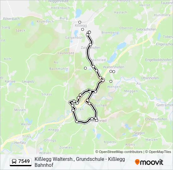 7549 Bus Line Map