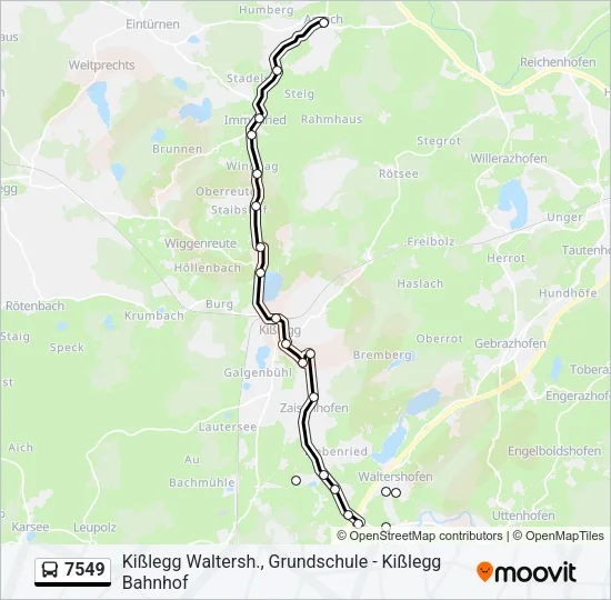 7549 Bus Line Map