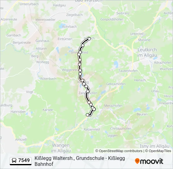 7549 Bus Line Map