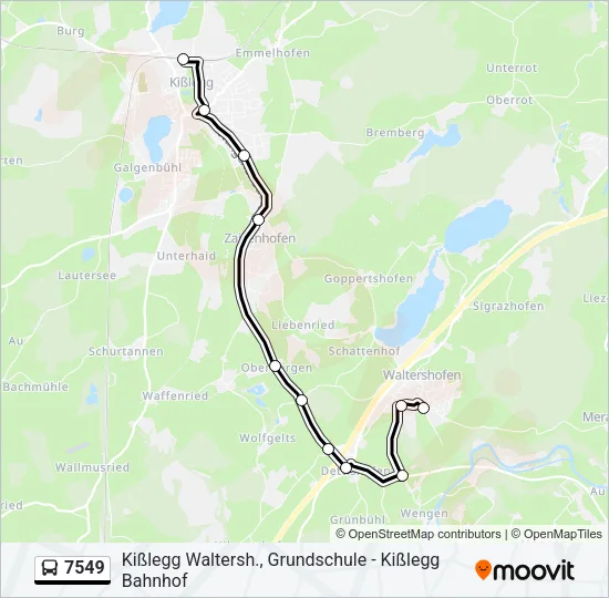 7549 Bus Line Map