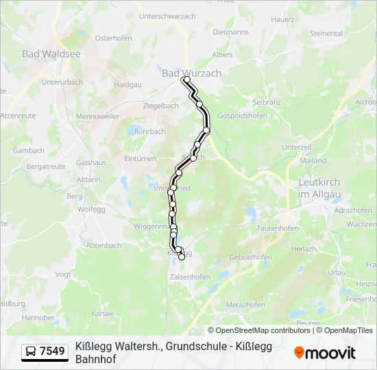 7549 Bus Line Map