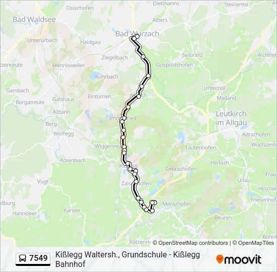 7549 Bus Line Map