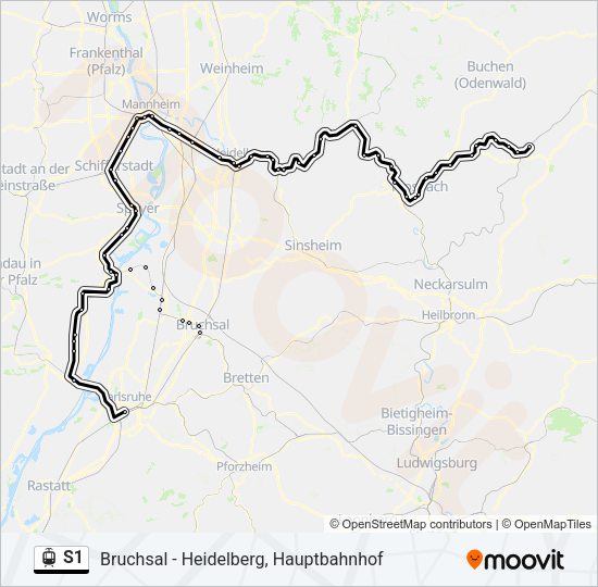 S1 Light Rail Line Map